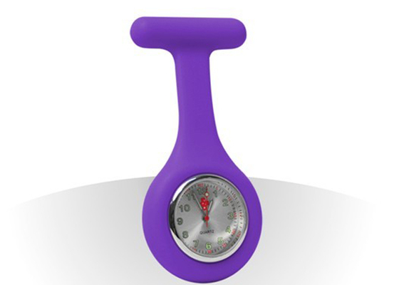 紫白ダイヤル ブラック アラビア数字ポケット看護師 フォブ スタイル ピン時計