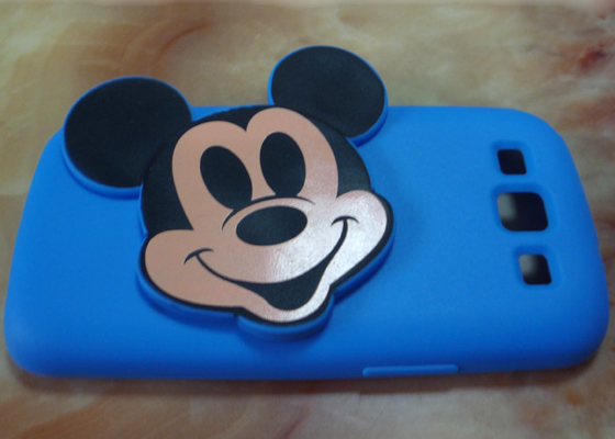 青い micky マウス samsung は samsung ギャラクシー 3 i9300 のための場合の携帯電話の箱に電話をかけます