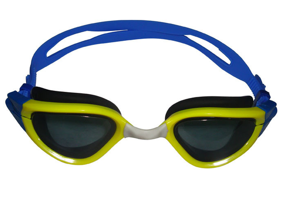 黄色く黒く青い子供の水泳のゴーグルの反紫外線保護