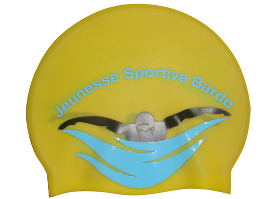 大人のための環境に優しい注文の黄色いシリコーンの水泳帽